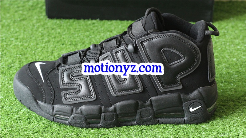 Authentic Version Supreme x Nike Air More Uptempo Black